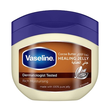 Vaseline 100% Pure Petroleum Jelly Healing For Dry Skin With Cocoa Butter To Heal Dry And Damaged Hair 450ml