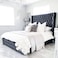 In House Burgas Velvet Bed Frame - Queen - 200x140 cm - Dark Gray
