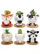 Generic 6 Pcs Cute Succulent Planter, Succulent Pots With Drainage Hole Flower Plant Pot Cartoon Ceramic Tiny Pot For Indoor Mini Flower Planters Cactus Container Set Of 6