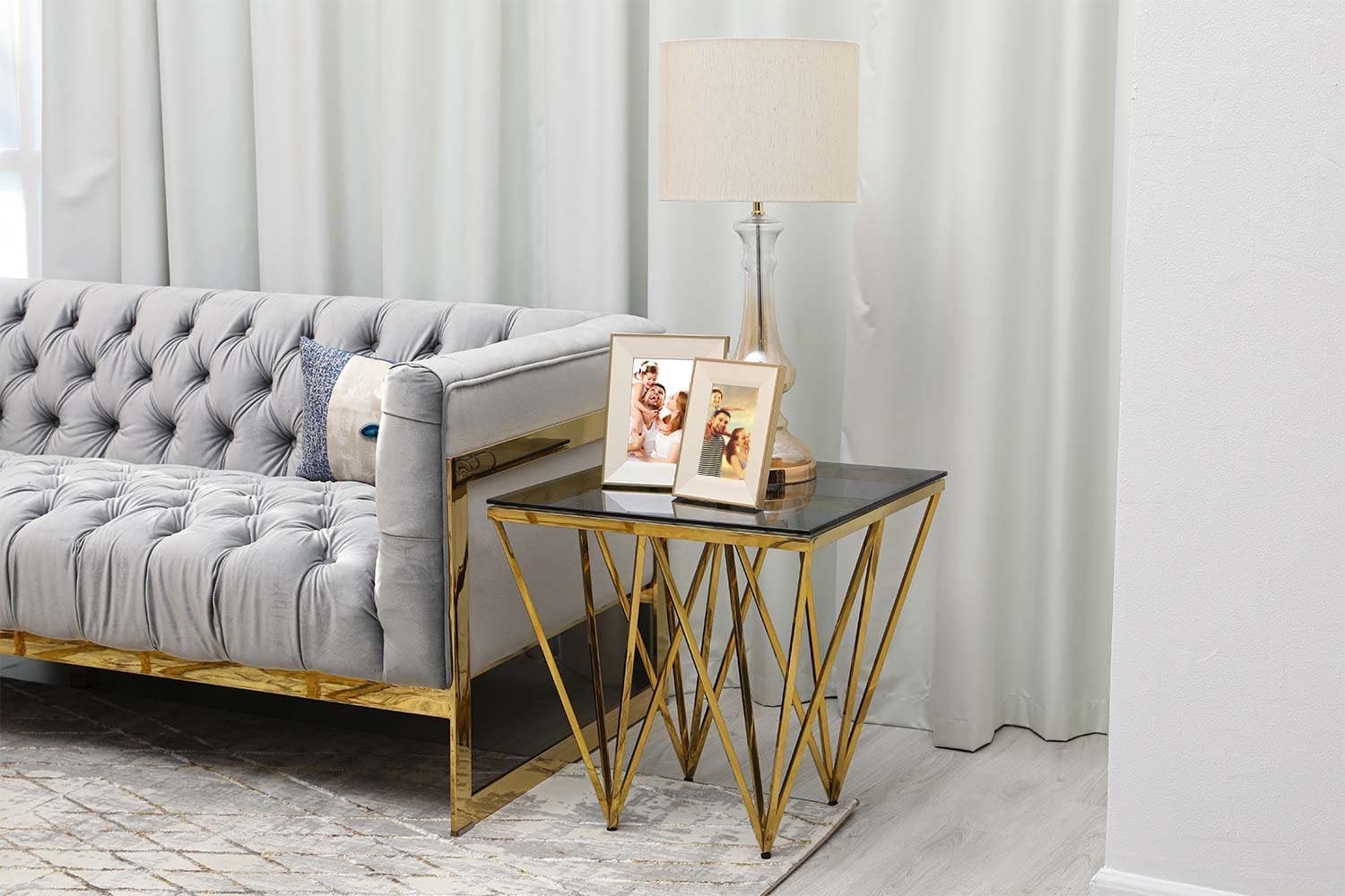 PAN Home Kitts End Table Gold