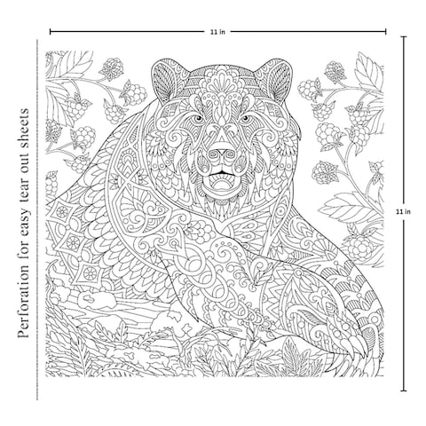 14304 Animals Adults With Tearout Sheet�Colouring Book 3 Years +