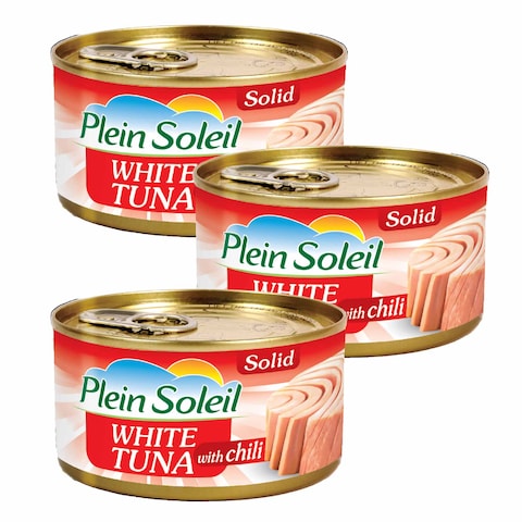 Plein Soleil White Tuna Chilli In Water 185GR  Pack Of 3
