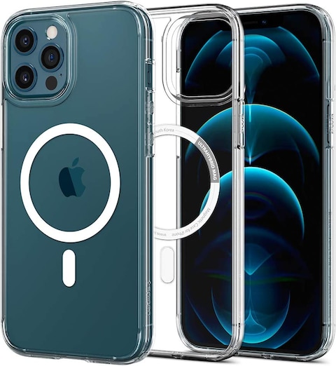 Spigen Ultra Hybrid Mag designed for iPhone 12 and iPhone 12 PRO case cover (6.1 inch) compatible with MagSafe - White