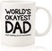 Wittsy Glassware And Gifts World's Okayest Funny Dad Mug - Best Christmas Gifts For Dad, Men