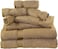 Comfy 8 Piece Highly Absorbent Combed Cotton 550 GSM Hotel Quality Towel Set - Beige