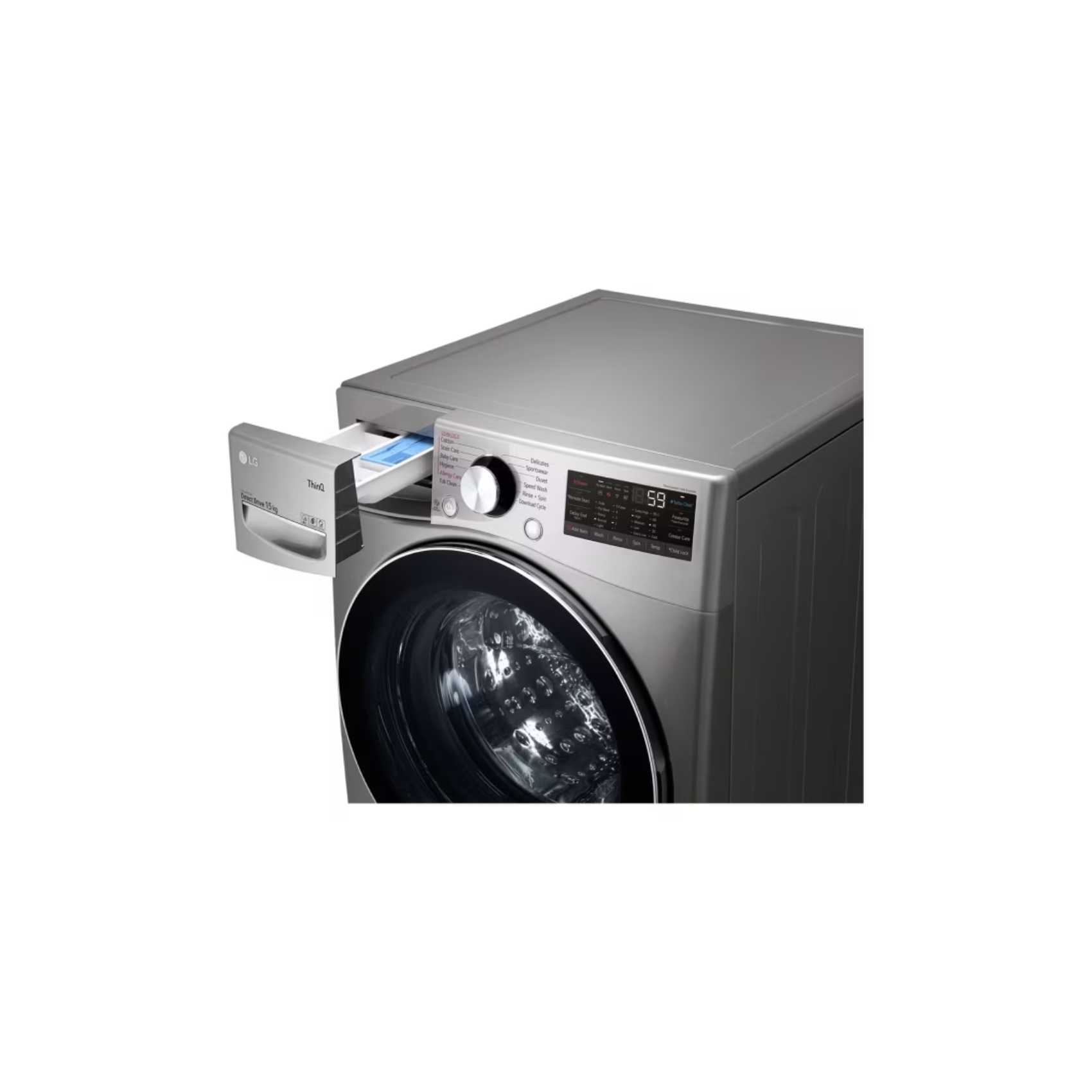 LG F0L9DYP2S | 15 kg Front Load Washer | AI DD� | ThinQ� | TurboWash�