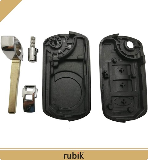 Rubik 3 Buttons Replacement Remote Control Cover Uncut Key FOB Case Shell for Land Rover LR3 Discovery Range Rover Sport Flip Keyless Entry Car Key Fob Cover