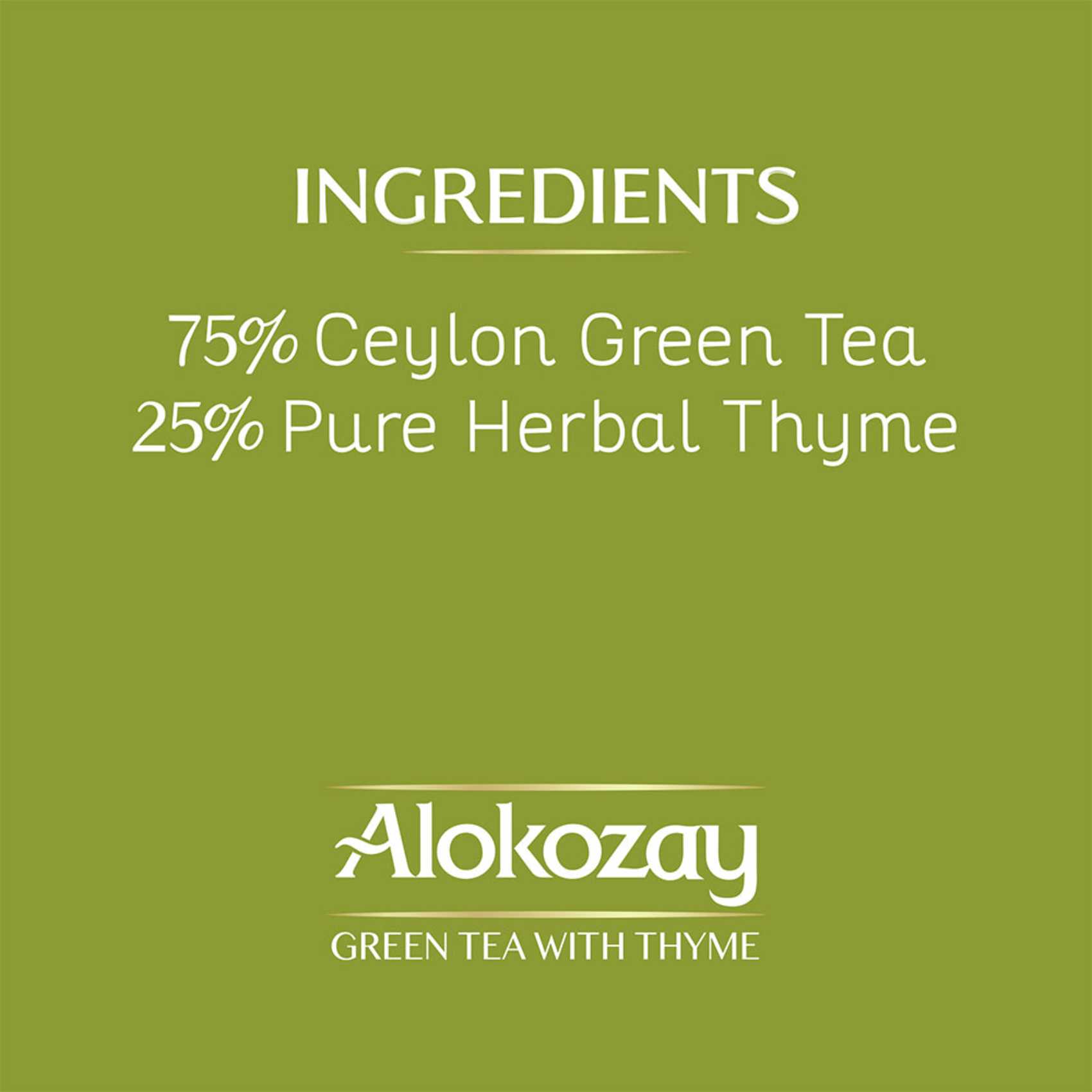 Alokozay Green Tea With Thyme 25 Tea Bags