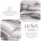 Luna Home King Size 6 Pieces, Light Brown Stripe Design Bedding Set