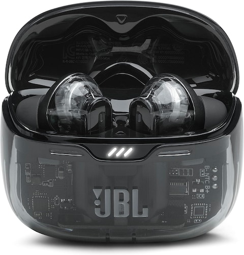 JBL Tune Beam True Wireless Noise Cancelling Earbuds, Pure Bass Sound, Bluetooth 5.3, Smart Ambient, 4-Mics Technology, VoiceAware, 48H Battery, Water And Dust Resistant, Ghost, JBLTBEAMGBLK