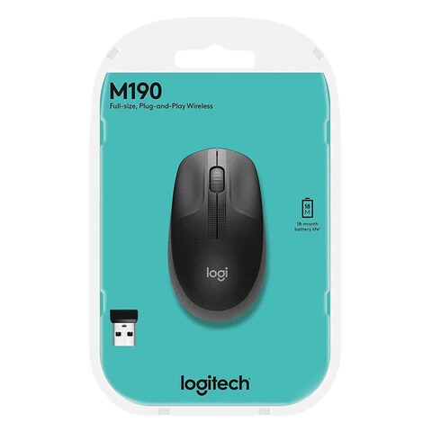 Logitech Wireless Mouse M190 Grey