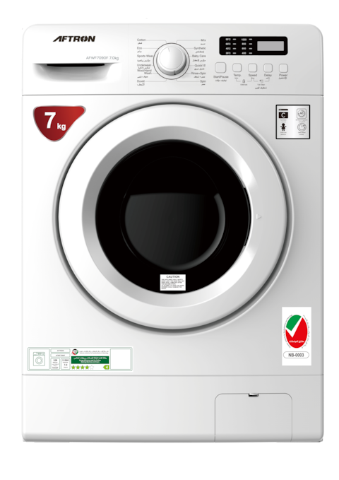 Aftron 7Kg Washing Machine Front Laoding ,1000Rpm, Led Display, Rinse &amp; Spin AFWF7090F