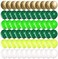 Party Time 60 Pcs 12 Inch Green Gold White Balloons Set, Metallic Gold and Assorted Green Balloons for Jungle Safari Theme Party Supplies, Wild One, Animal Dinosaur Birthday Decoration Balloon Garland