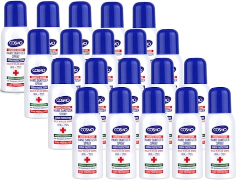 Cosmo Advanced Instant Hand Sanitizer Spray - 100ml, Pack Of 20