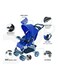 Moon Trek - One Fold Stroller -Persian Blue