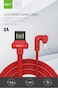 Golf Micro-USB Gaming Cable Golf GC-68M USB 1m 3A Fast Charging U Shape Red