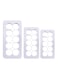 Generic 3-Piece Cake Fondant Embossing Mould Set White