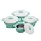 SELVEL DIAMOND CASSEROLE 4 PC SET (1000/1500/2000/3000 ML) GREEN