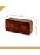 Generic Wooden LED Clock With Temperature Humidity Display Electronic Clock For Bedroom Bedside Home Office