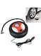 Generic - 12V 10A Tire Shape Air Pump With Gauge and Three Nozzle Adapters