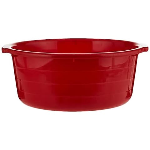 Cosmoplast 10&quot; Round Plastic Basin Tub 3.5L, Red, Ifhhbs004Rd, Round Basin