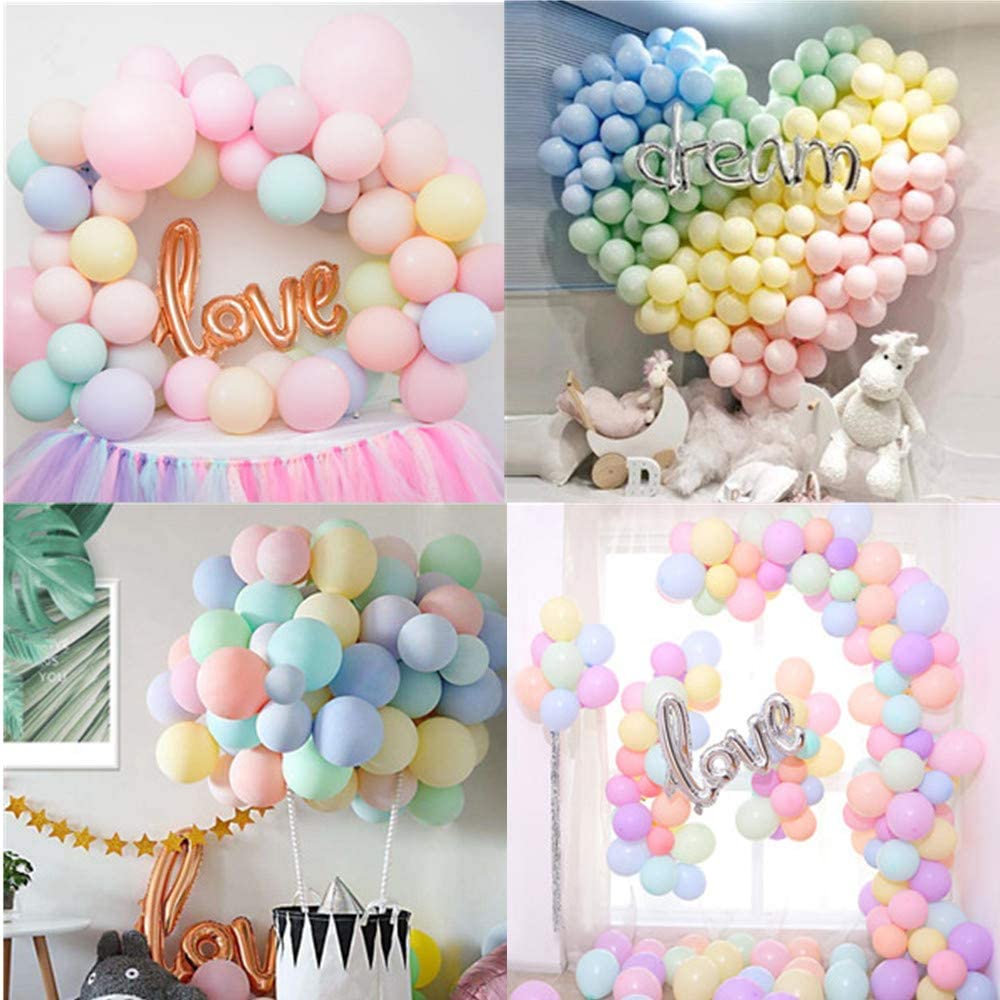 Party Time 104 Pcs Pastel Balloons 10 Inch With Balloon Arch Kit For Birthday Macaron Balloons Unicorn Birthday Party Baby Shower