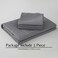 Luna Home-Single Size 3 Piece Set, Bedsheet with 2 Pillow Cases, Dark Gray Color