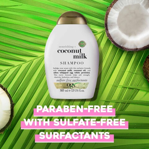 OGX Shampoo Nourishing+ Coconut Milk New Gentle and PH Balanced Formula 385ml