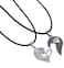 Generic Two In One I Love You Heart Pendant Necklace Lovers Couples Gift Black