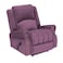 In House Velvet Rocking &amp; Rotating Recliner Chair - Light Purple - NZ120