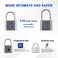 Nilinlei Security Keyless USB Rechargeable Door Lock Fingerprint Smart Padlock Quick Unlock Zinc Alloy Metal Self Developing Chip (Black)
