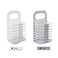 Decdeal - Punch-Free Hanging Plastic Collapsible Laundry Hamper Portable Foldable Folding Storage Basket Bin Container Organizer with Handle Sticky Hook for Bathroom Bedroom