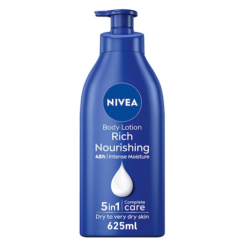 NIVEA Body Lotion Moisturizer for Extra Dry Skin, 48h Moisture Care, Nourishing Almond Oil &amp; Vitamin E, 625ml