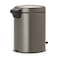 Brabantia NewIcon Pedal Bin (5L, Platinum)