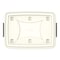 Cosmoplast Plastic Storage Box With Wheels And Lockable Lid White And Clear 82L