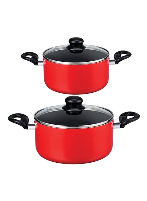 ROYALFORD 8-Piece Non-Stick Cookware Set Red
