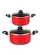 ROYALFORD 8-Piece Non-Stick Cookware Set Red
