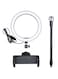 Generic - Dimmable Selfie LED Ring Fill In Light With Phone Holder Black/White