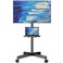 Mobile TV Cart, Rollable TV Stand For 32-75" LCD LED OLED Flat Screen TV With Curved Screens up to 40kg, Height Adjustable, Portable TV Stand with Wheels