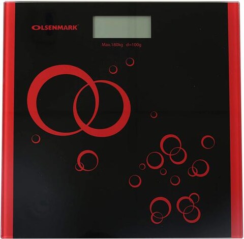 Olsenmark Smart Digital Personal Scale- OMBS2256/ with Smart Fitness App, Bluetooth Connected, Multi-Purpose Weighing Machine with High Precision, LCD Display, Human Body-Weight Machine/ 180