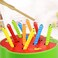 Jmd Kids Wooden Toys Catch Worms Games With Magnetic Stick Montessori Educational Creature Blocks Interactive Toys (Apple)