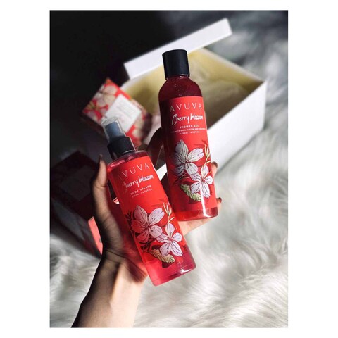 Avuva Cherry Blossom Body Splash - 253 ml with Shower Gel - 253 ml
