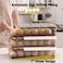 Nobgp Egg Container For Refrigerator, Auto Scrolling Down Egg Holder Drawer, Stackable Antislip Egg Tray Food Container Fridge Organizer, For Home Fridge Household, Three Layers