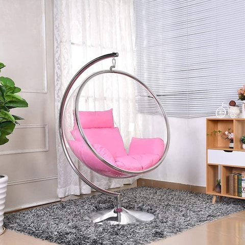 Yulan Transparent Bubble Chair Glass Cradle Hanging Basket Chair Indoor Balcony Home Hemisphere Chair Space Chair Swing Chair JHA-1780-780