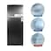 Nobel Double Door Refrigerators Black Defrost Recessed Handle R600A Outside Condenser 225 Ltrs Gross Capacity, 215 Ltrs Net Capacity NR255RS