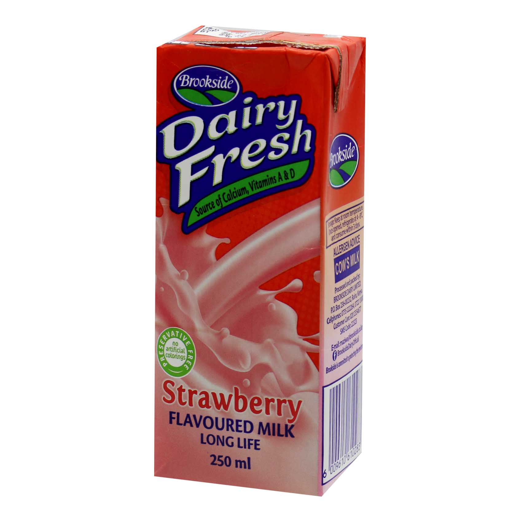 Brookside Dairy Fresh  Strawberry Flavoured Milk 250ml  - Long Life