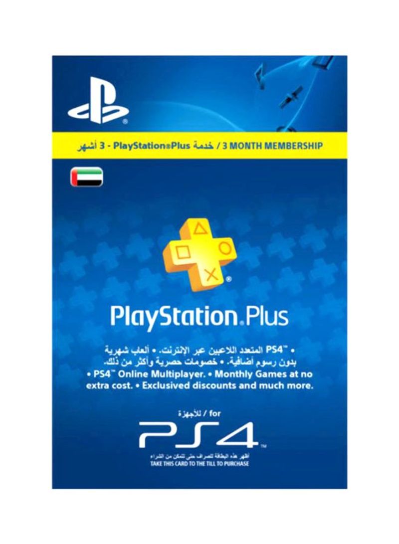 Buy Sony PlayStation Plus 3 Months Subscription Online | Carrefour UAE
