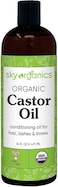 Sky Organics Usda Organic Cold Pressed (473ml) 100% Pure Hexane-Free Castor Oil &ndash; Moisturizing &amp; Healing For Dry Skin Hair Growth &ndash; For Skin Hair Care Eyelashes &ndash; Caster Oil