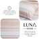 Luna Home Single Size 4 Pieces Coral Stripe Design Duvet Cover Set