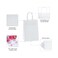 Kraft Paper Bag White Twisted Handle 28x22x12 cm Paper Party Bags Hen Party Bags Kraft Paper Bag Bride Birthday Gift Bag Wedding Celebrations Bags for Party Favour - 20 Pieces.
